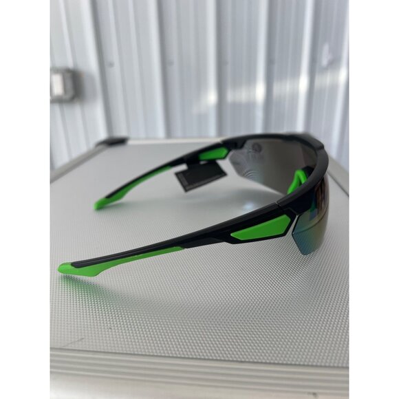Kreedom Polarized Sports Sunglasses UV Protection Black Green Unisex Cycling NEW - Picture 6 of 6